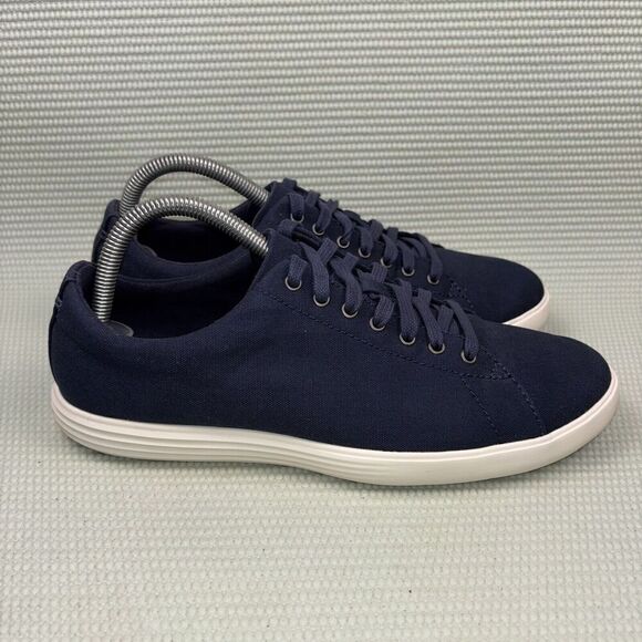 Cole Haan Canvas Sneakers Shoes Men’s Size 7.5M C27905 Navy Blue - Picture 1 of 9